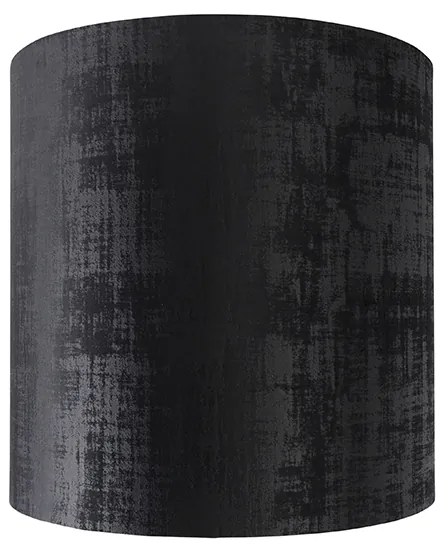 Abajur de veludo preto 40/40/40 Moderno