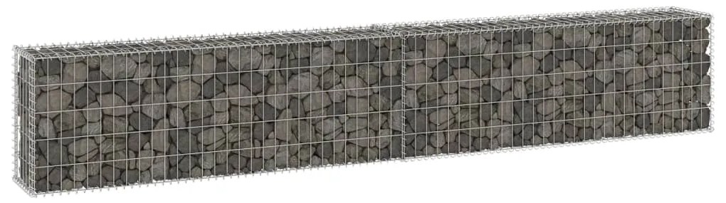 vidaXL Muro gabião com tampas aço galvanizado 300x30x50 cm