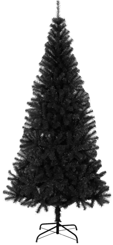 Árvore de Natal artificial com suporte 240 cm PVC preto