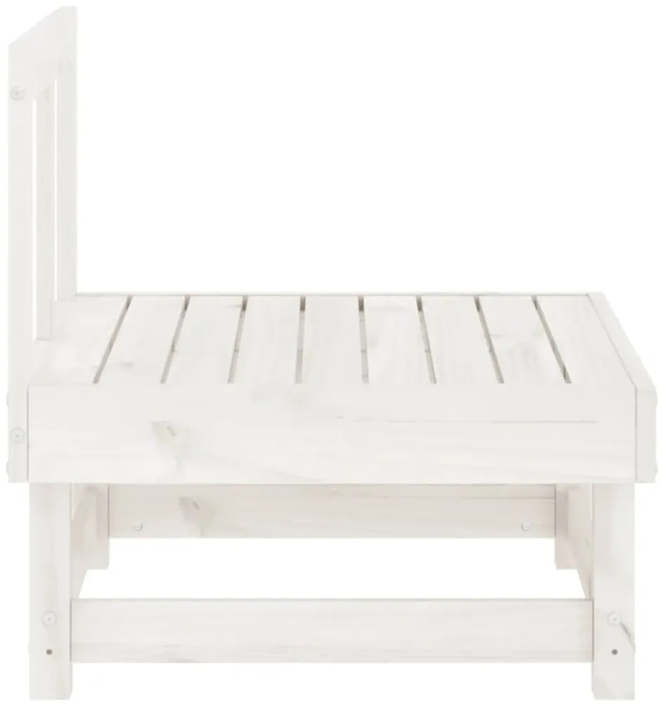 Sofás de centro para jardim 2 pcs madeira pinho maciça branco