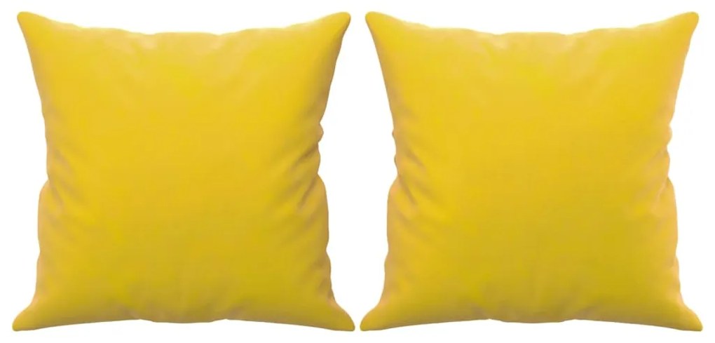 Sofá 3 lugares c/ almofadas decorativas 180 cm veludo amarelo