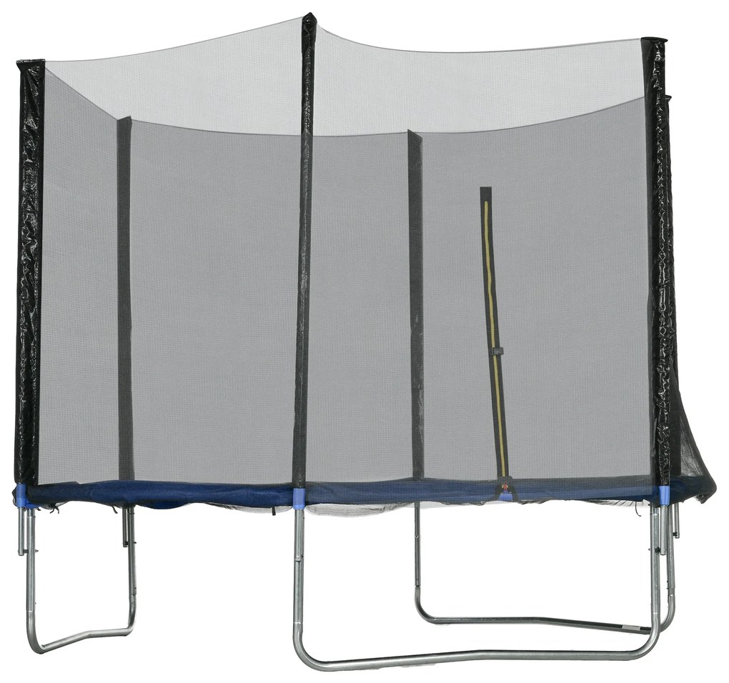 Trampolim de Exterior Ø305x250 cm Trampolim para Crianças e Adultos com Rede de Segurança e Escada Azul