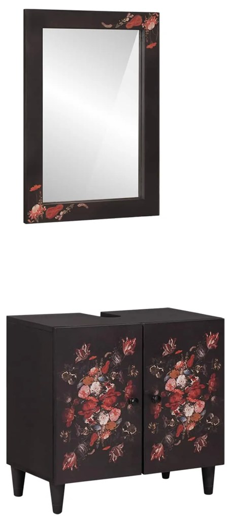 vidaXL Conjunto de Armários para Banheiro Montado na parede 2 pcs