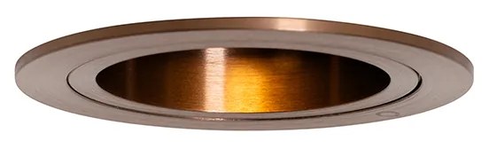 LED Foco embutido inteligente bronze escuro redondo inclinável e giratório Incl. Wifi GU10 50mm - Chuck Design