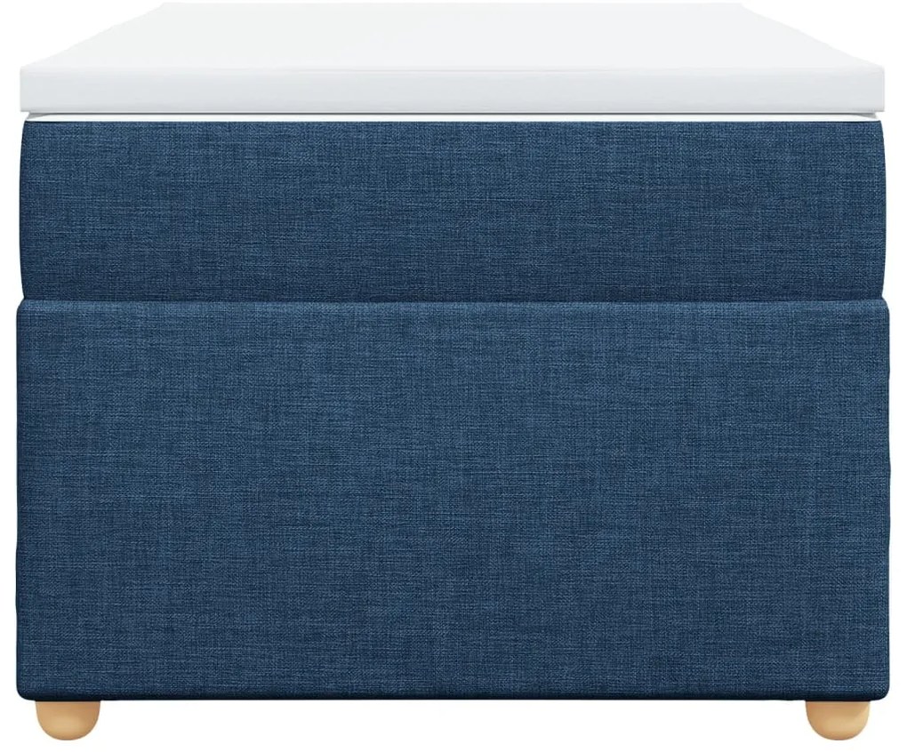 Cama com molas/colchão 80x200 cm tecido azul