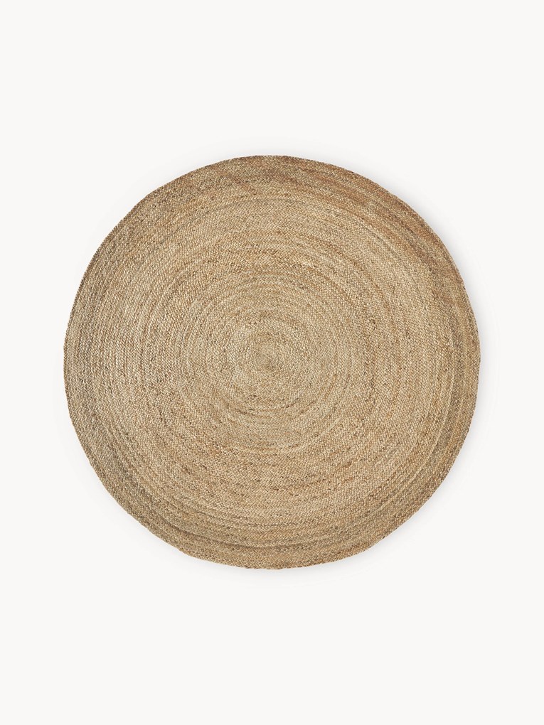 Tapete redondo em juta artesanal Sharmila