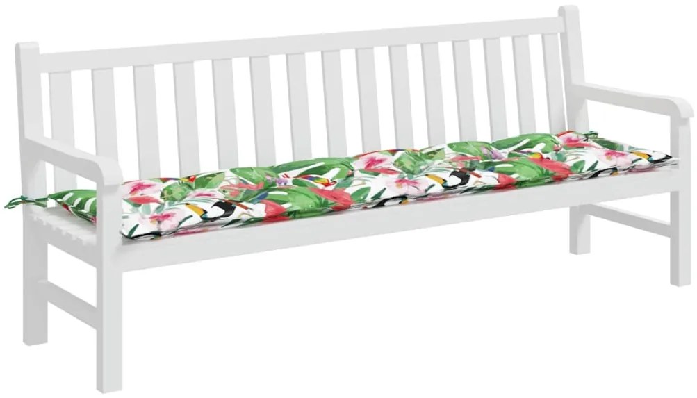 Almofadão p/ banco de jardim 200x50x7 cm tecido multicor