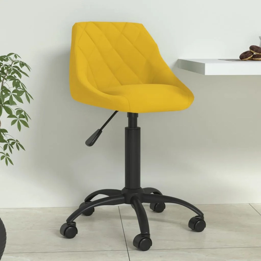 vidaXL Cadeira de jantar veludo amarelo mostarda