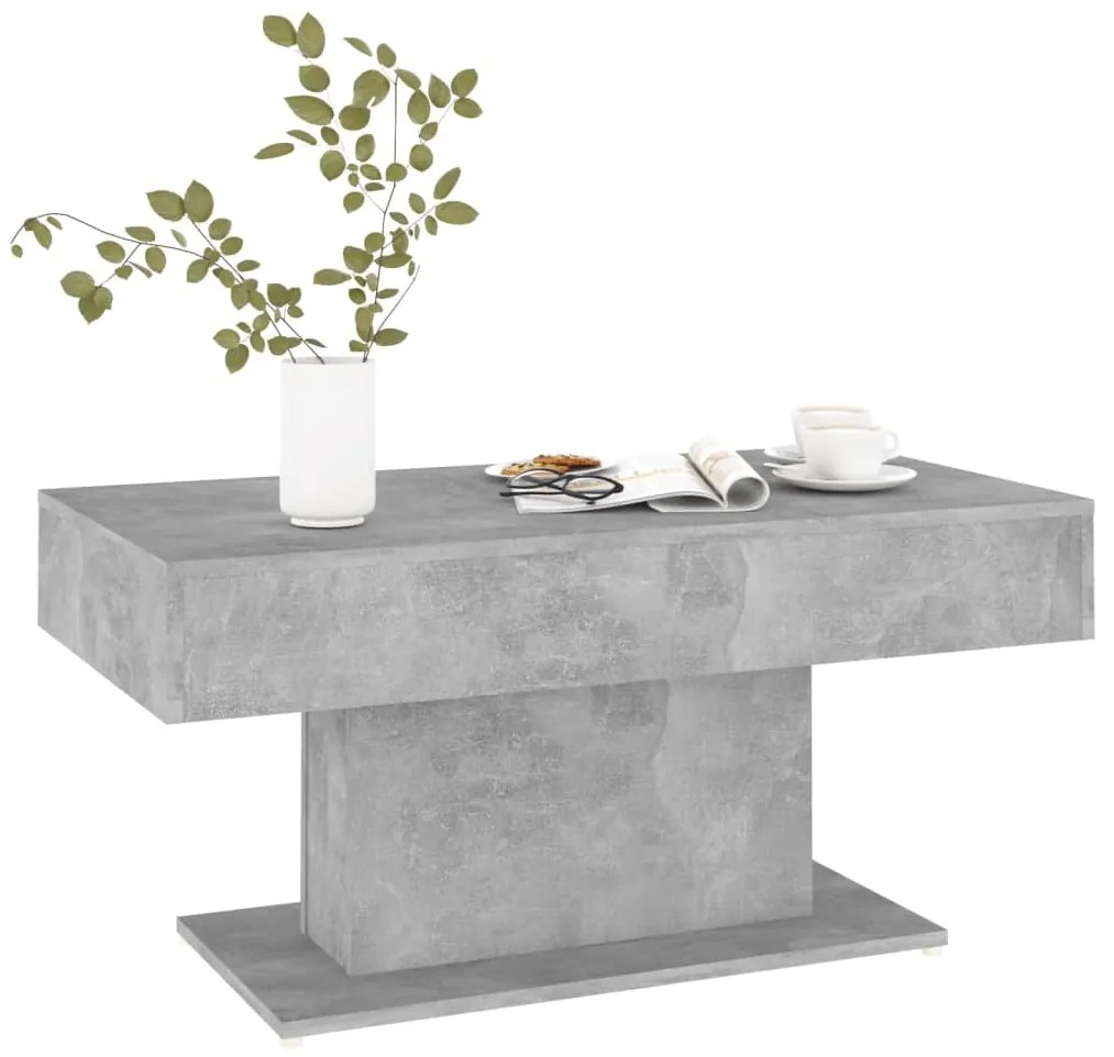 Mesa de centro 96x50x45 cm derivados madeira cinzento cimento