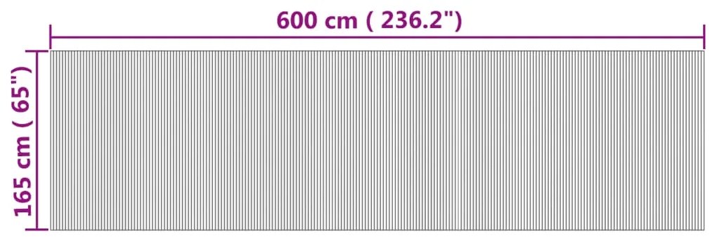 Divisória 165x600 cm bambu cor natural
