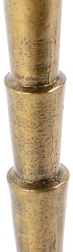 Candeeiro de Mesa Bronze com Abajur de Veludo Verde 35cm - Pisos