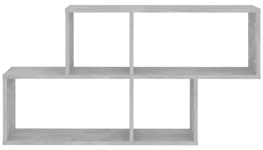 Estante de parede 100x18x53 cm deriv. madeira cinzento cimento