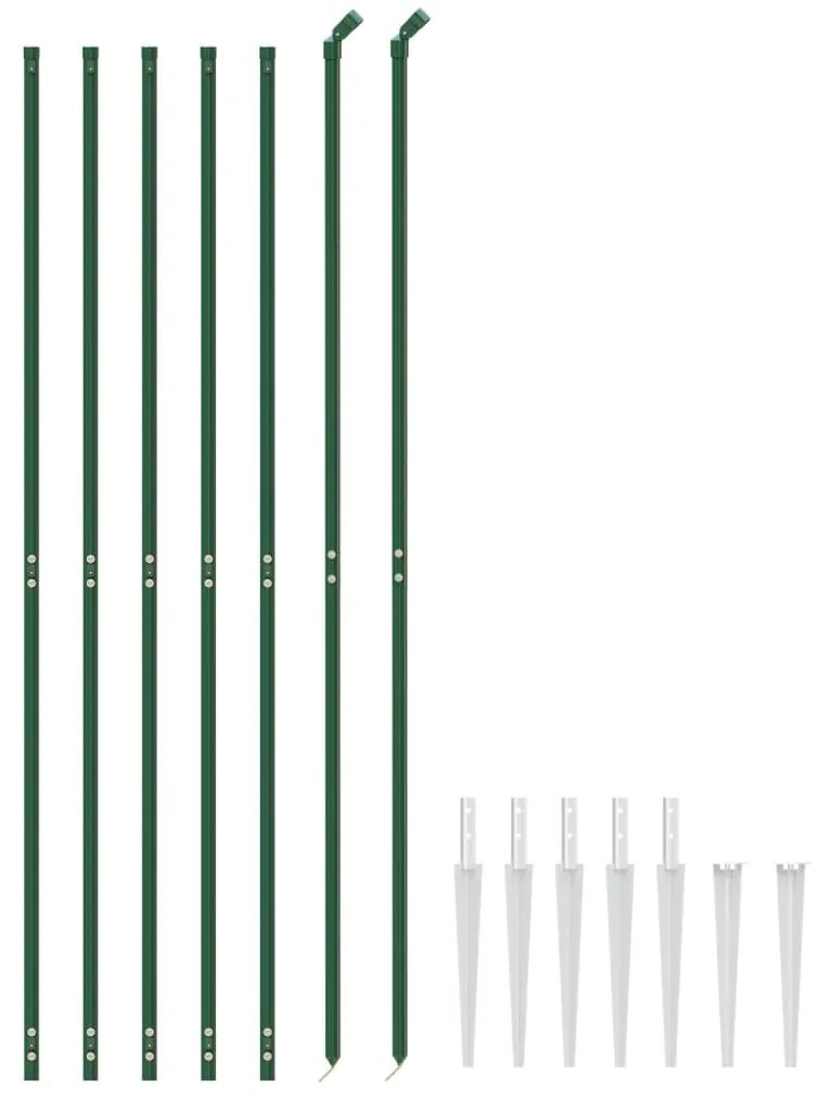 Cerca de arame com estacas de fixação 1,8x10 m verde