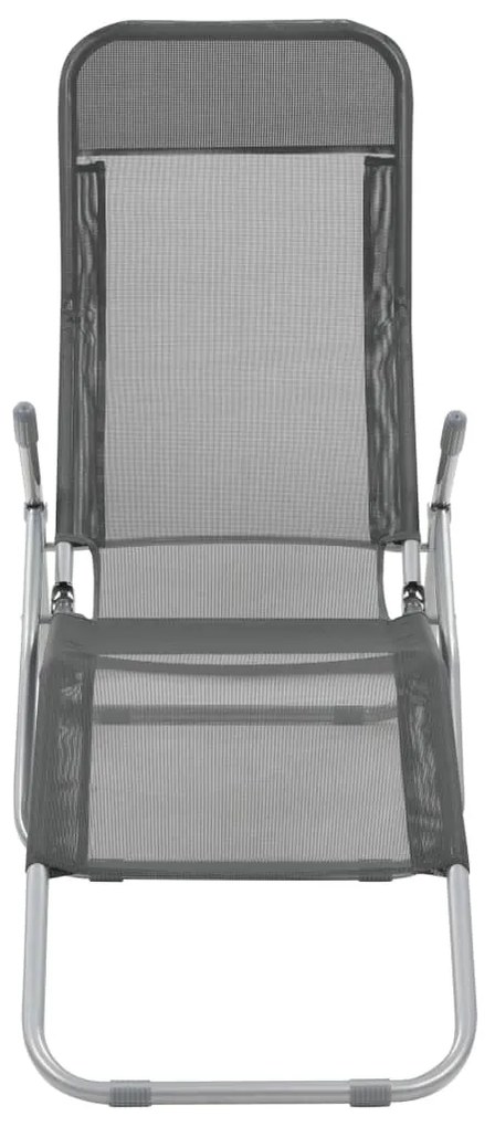 Espreguiçadeiras dobráveis 2 pcs textilene antracite