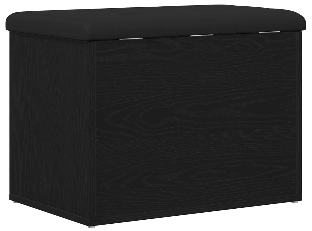 Banco de Armazenamento vidaXL Preto Carvalho 60x40x45 cm Madeira Reves