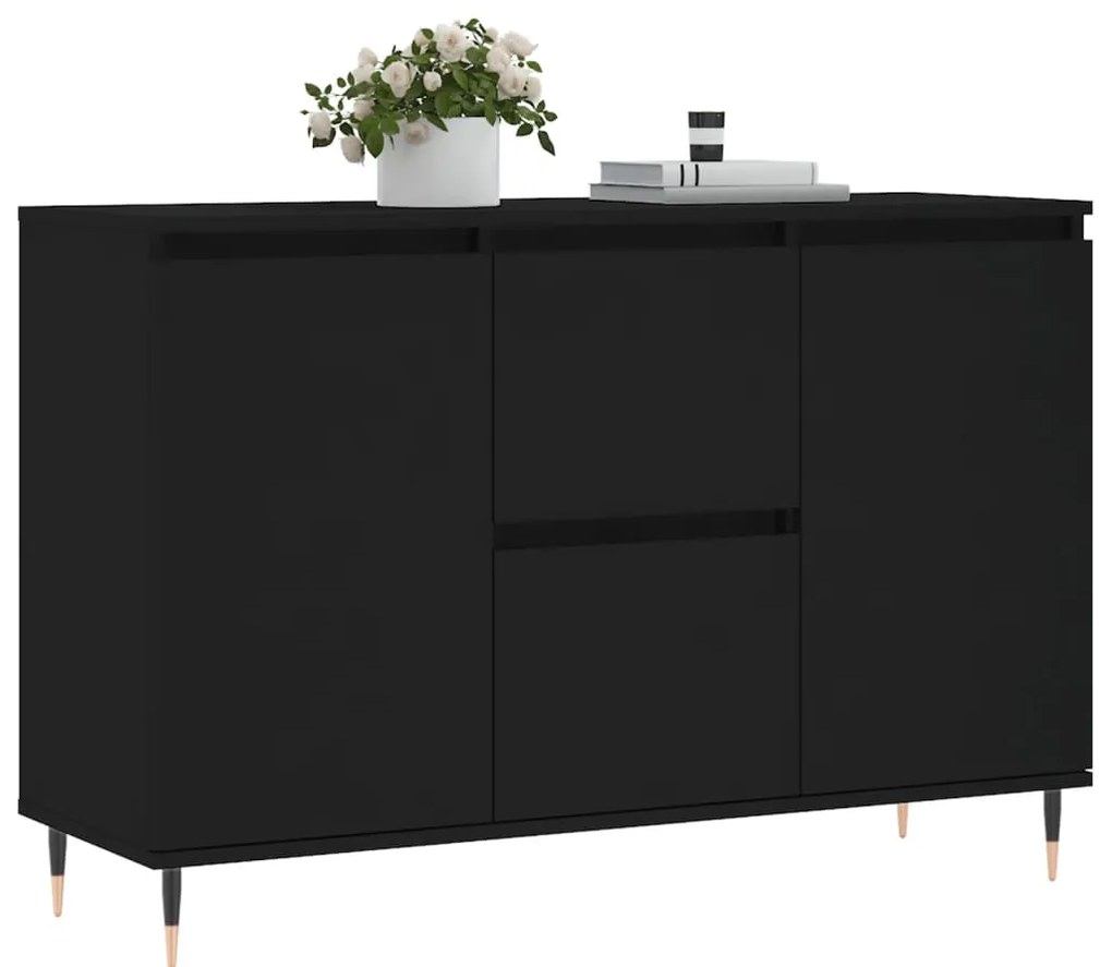 Aparador 104x35x70 cm derivados de madeira preto