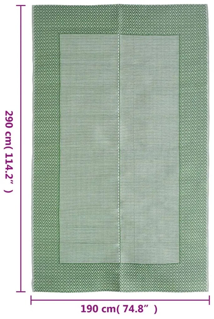 Tapete de exterior 190x290 cm ARAKIL PP verde