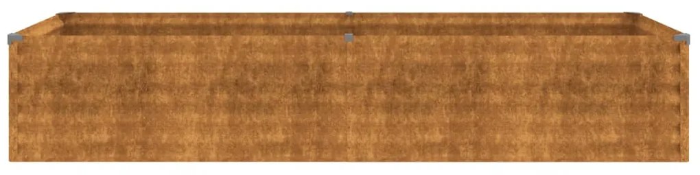Canteiro elevado de jardim 194x50x36 cm aço corten