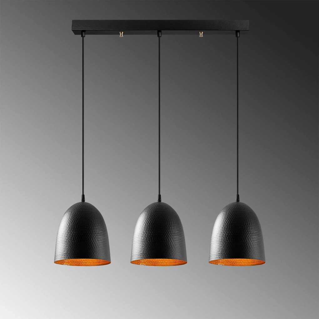 Candeeiro Suspenso Tattoo – Preto – 70 x 20 cm