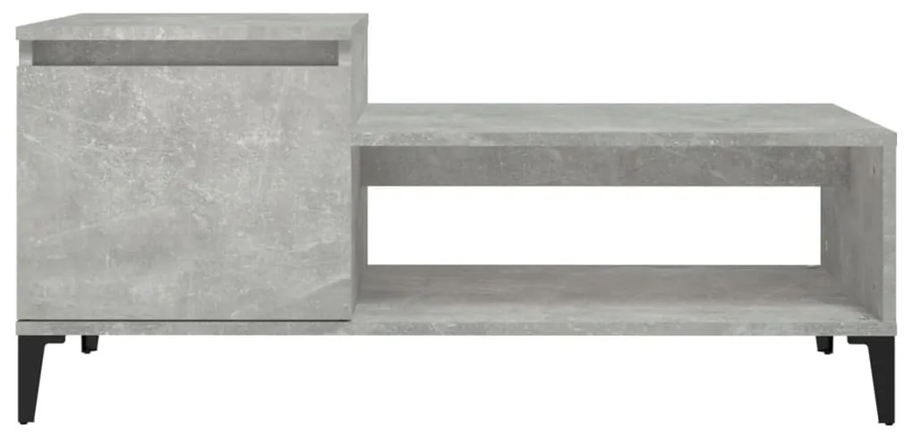 Mesa de centro 100x50x45 cm derivados madeira cinzento cimento