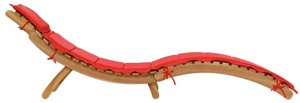 Espreguiçadeiras com almofadões 2 pcs acácia maciça vermelho