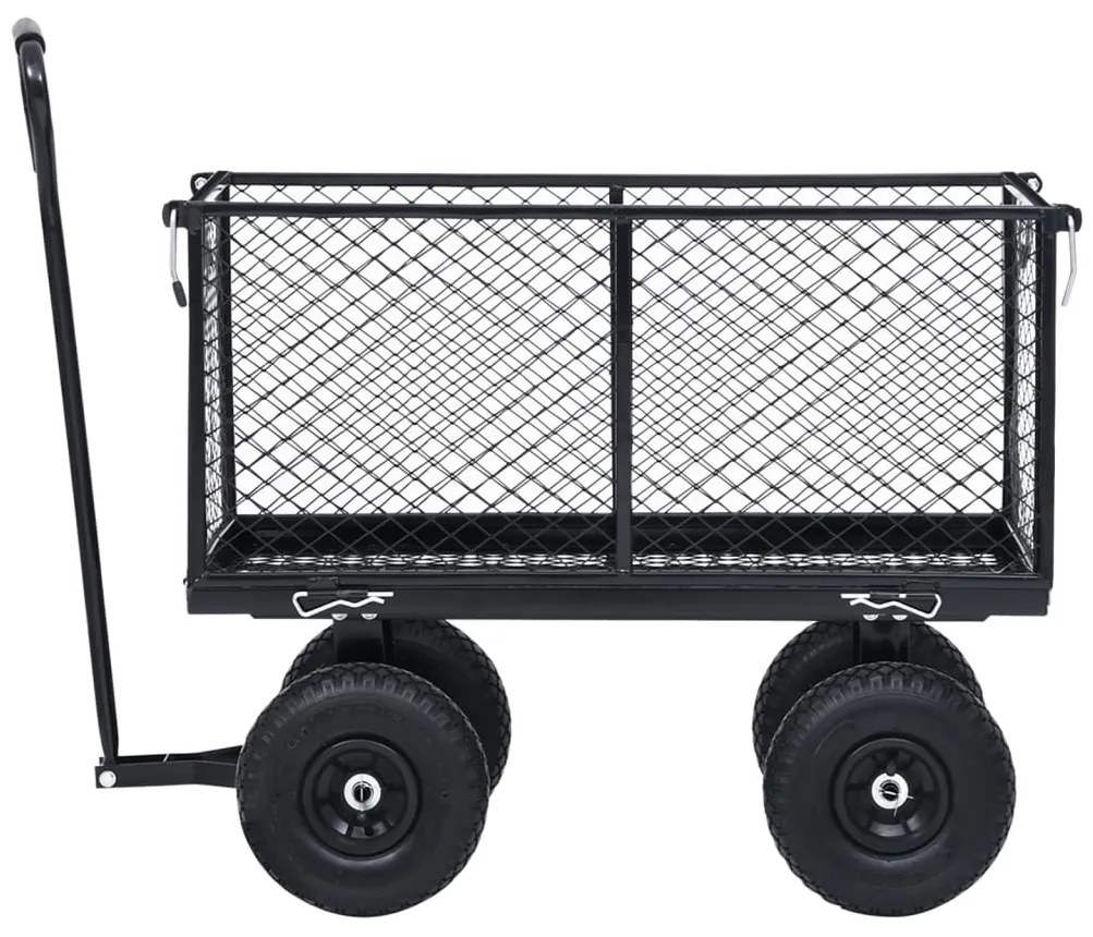 Carrinho de mão para jardim 350 kg preto
