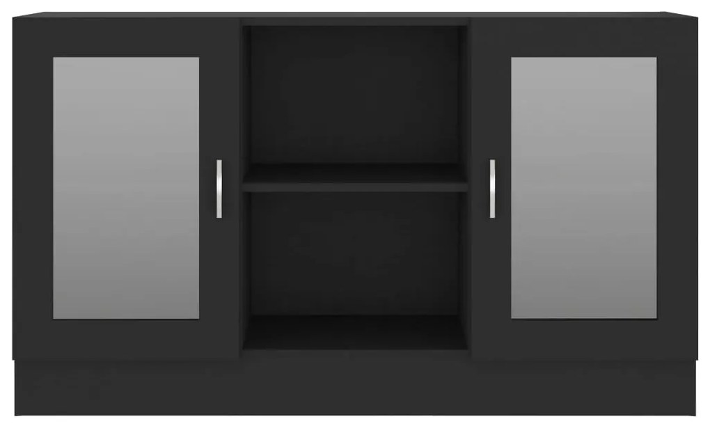 Aparador Vitrine Real de 120 cm - Preto - Design Moderno