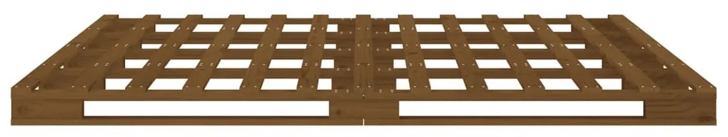 Cama de paletes 120x200 cm pinho maciço castanho mel