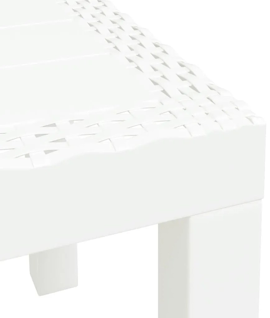 Mesa de jardim 59x47x40 cm PP branco