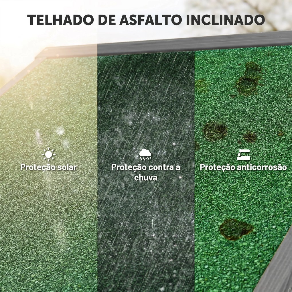 Armário de Jardim de Madeira 77x54,2x179 cm 0,3 m² Armário de Armazenamento com 3 Prateleiras e 2 Portas Cinza e Verde