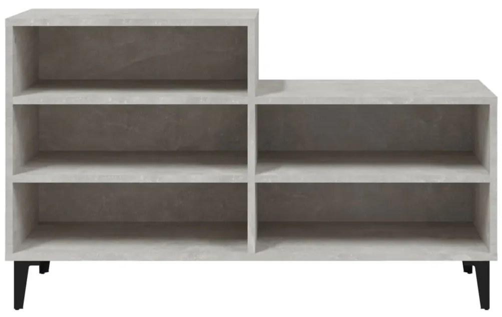 Sapateira 102x36x60 cm madeira processada cinzento cimento