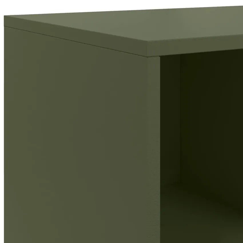 Aparador 100,5x39x72 cm aço verde-azeitona