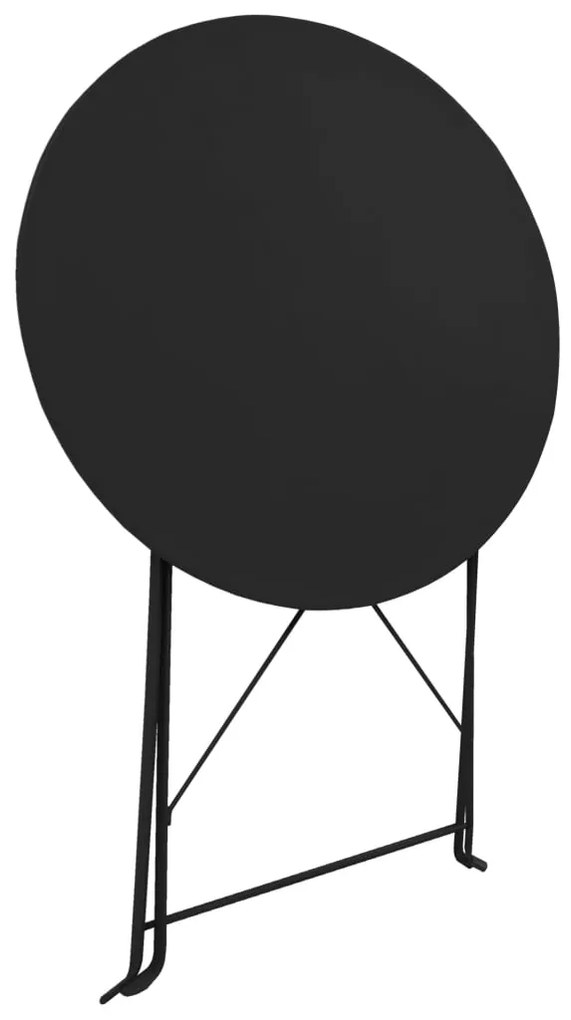 3 pcs conjunto bistrô em aço preto