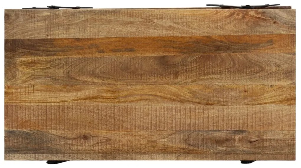 Mesa de centro em madeira de mangueira maciça 115x60x40 cm