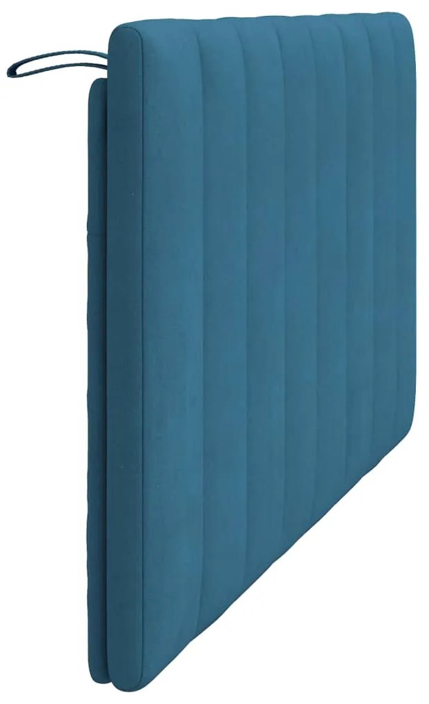 Almofadão de cabeceira 160 cm veludo azul
