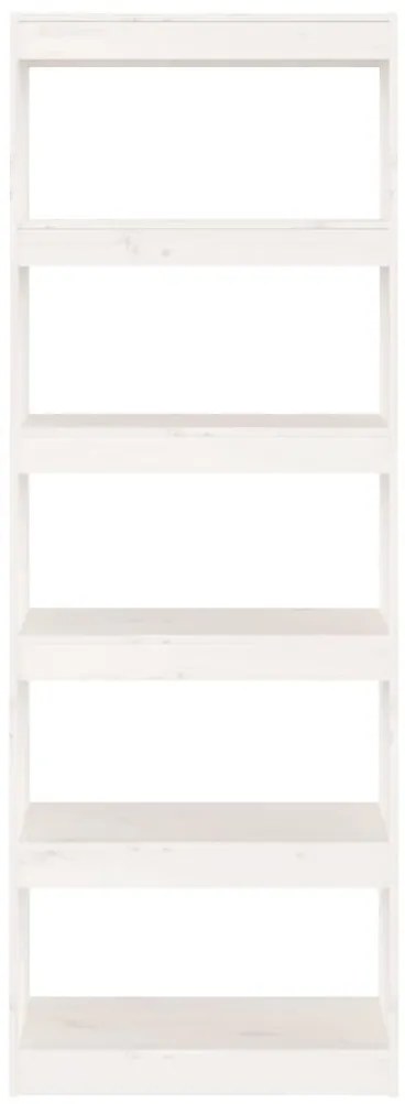 Estante/divisória 60x30x167,5 cm madeira de pinho maciça branco