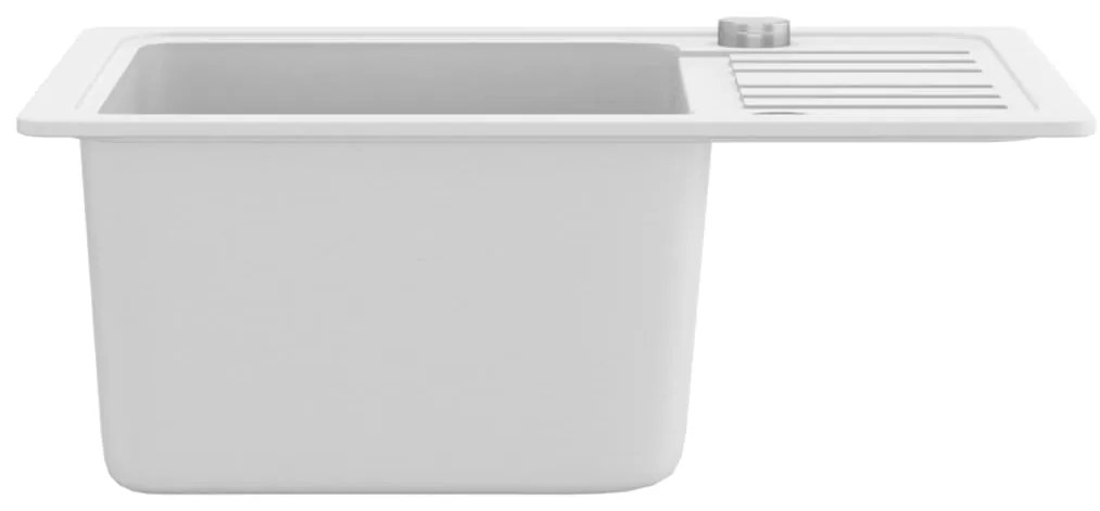 Lava-louça com 1 cuba granito branco