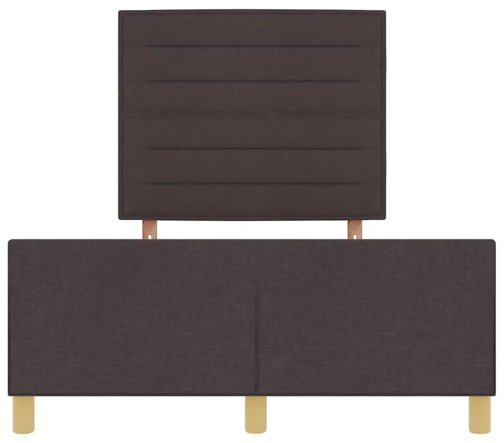 Cama vidaXL - Castanho Escuro, 140x200 cm, Tecido