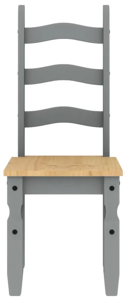 Cadeiras de jantar 2 pcs Corona 42x47x107 cm pinho maciço cinza