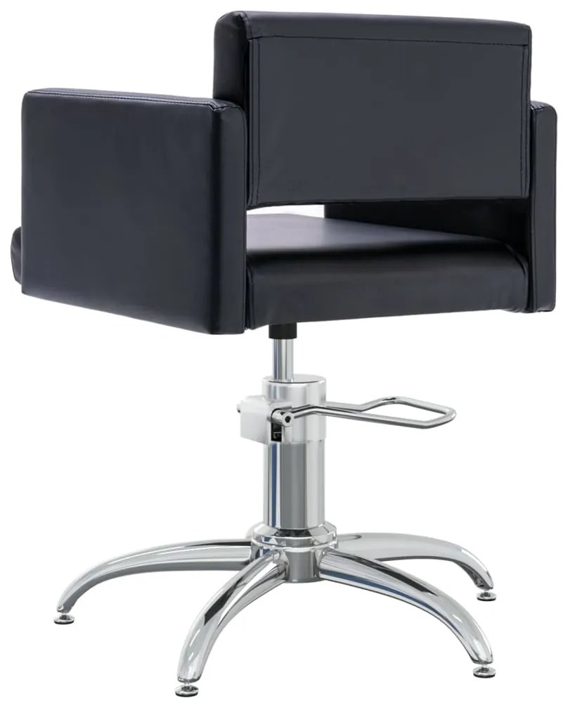 Cadeira de Cabeleireiro em Couro Artificial - Preto - Design Moderno