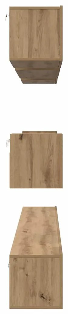 Conjunto de Estantes para TV 8 pcs carvalho artisiano