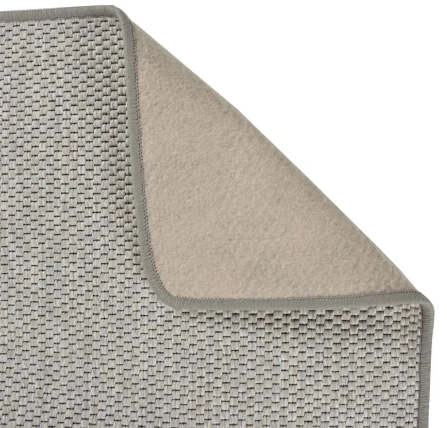 Tapete/passadeira 80x150 cm aspeto sisal cinzento-acastanhado