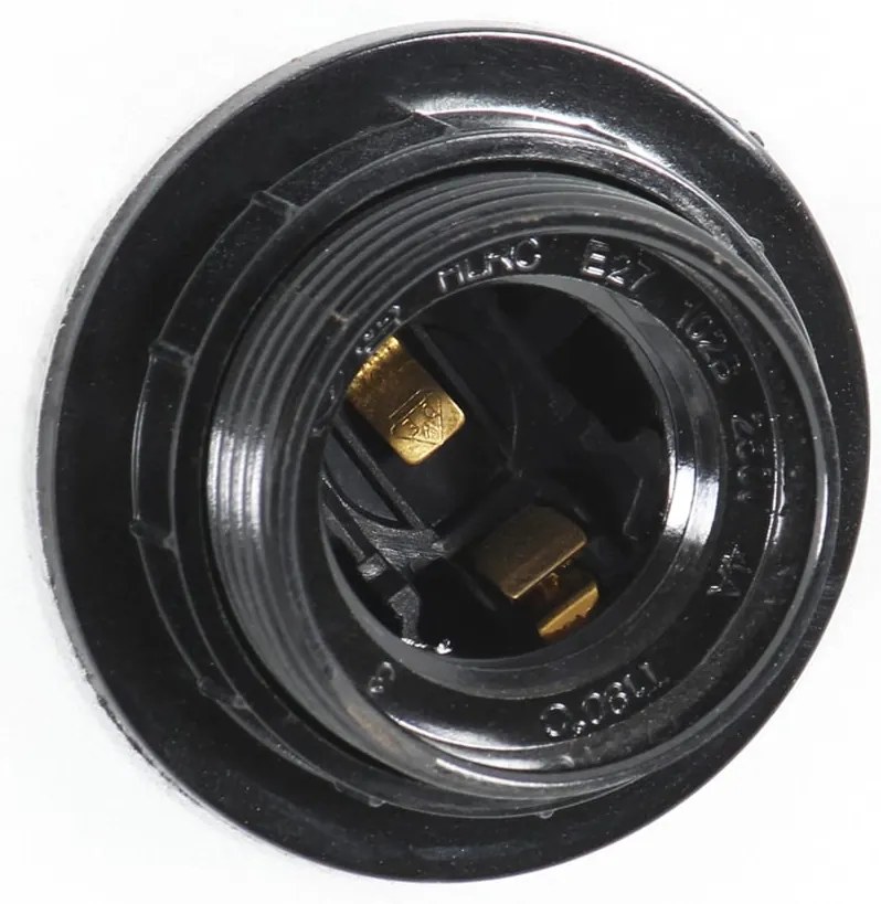 Candeeiro suspenso industrial redondo 25 W 30 cm E27 preto