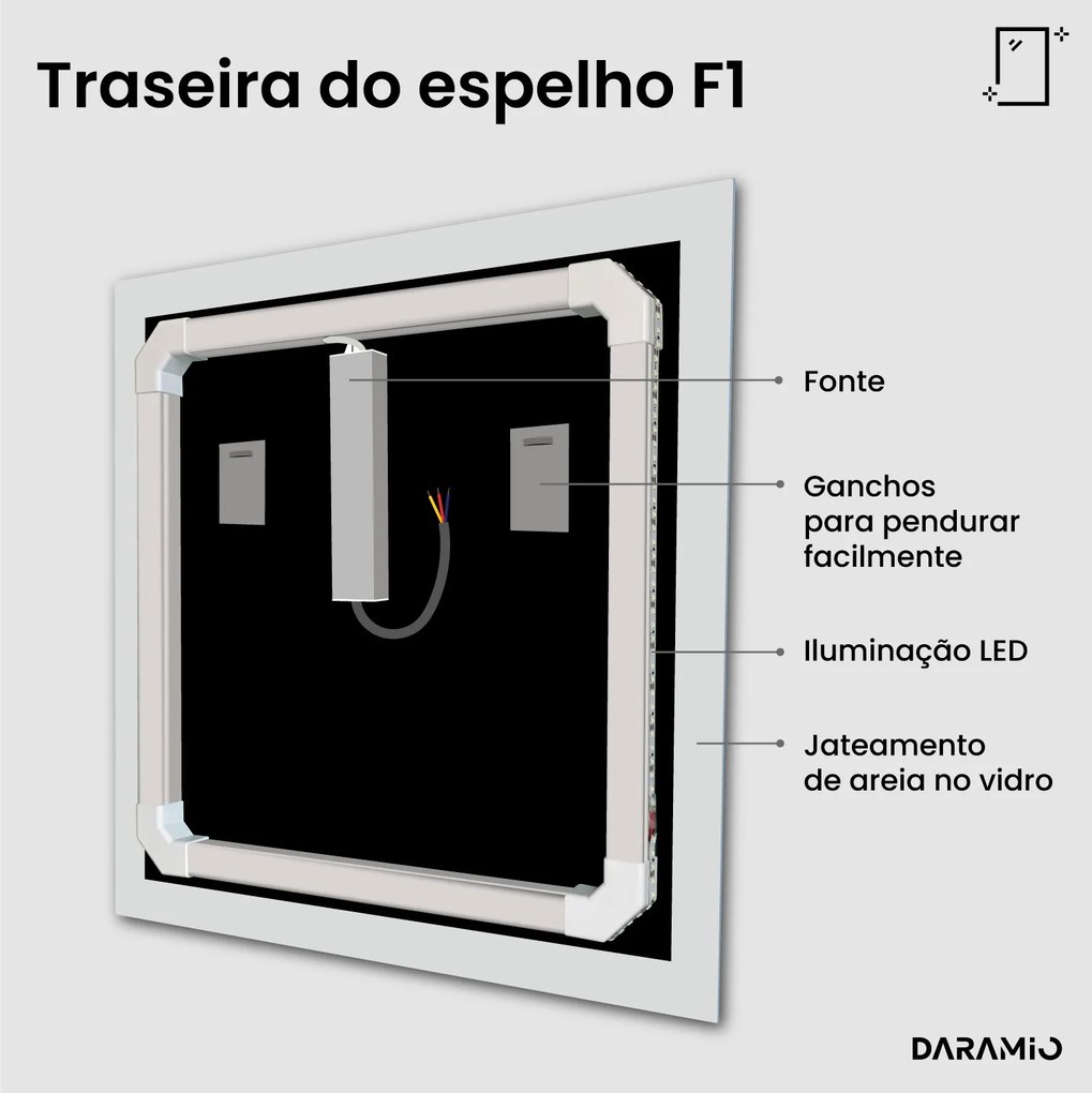 Espelho com luz F1