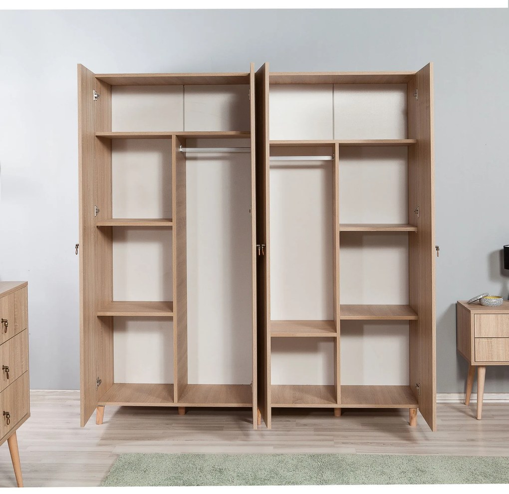 Guarda-roupa Imaj – Carvalho Sonoma – 180x192x52 cm