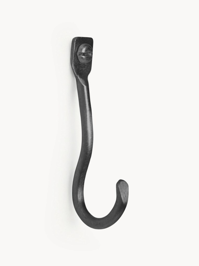 Cabides de parede em latão artesanal Curvature, conjunto de 3