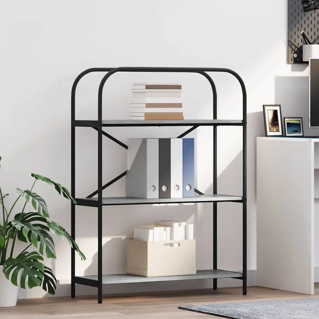 vidaXL Estante Cinza Sonoma 80 x 30 x 109 cm Madeira processada