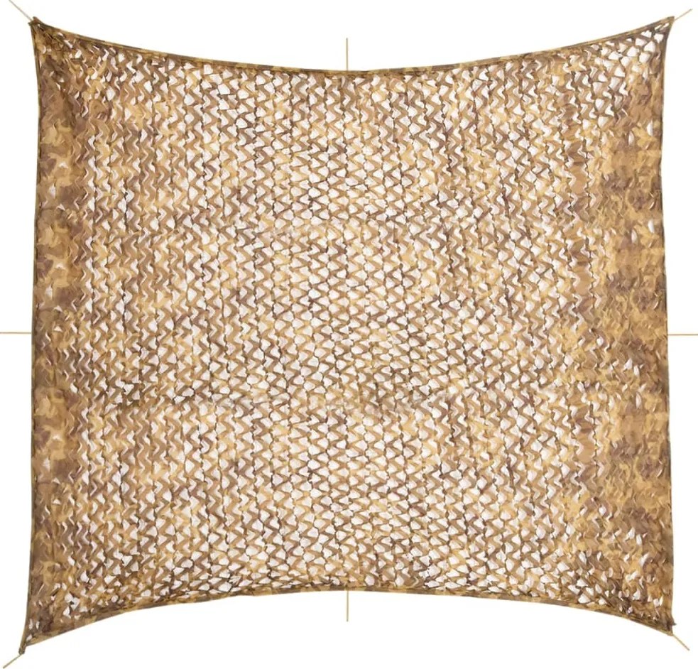 Rede de camuflagem com saco de arrumação 416x402 cm areia
