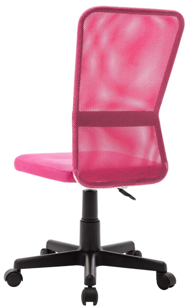 Cadeira de escritório 44x52x100 cm tecido de malha rosa