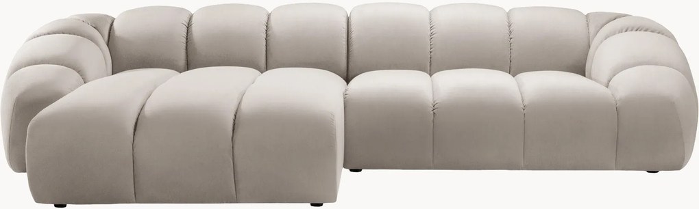 Sofá de canto em veludo Diana (4 lugares)